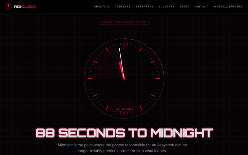 AGI Doomsday Clock website