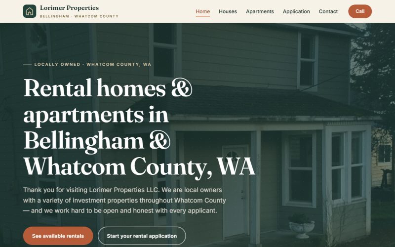 Lorimer Properties website